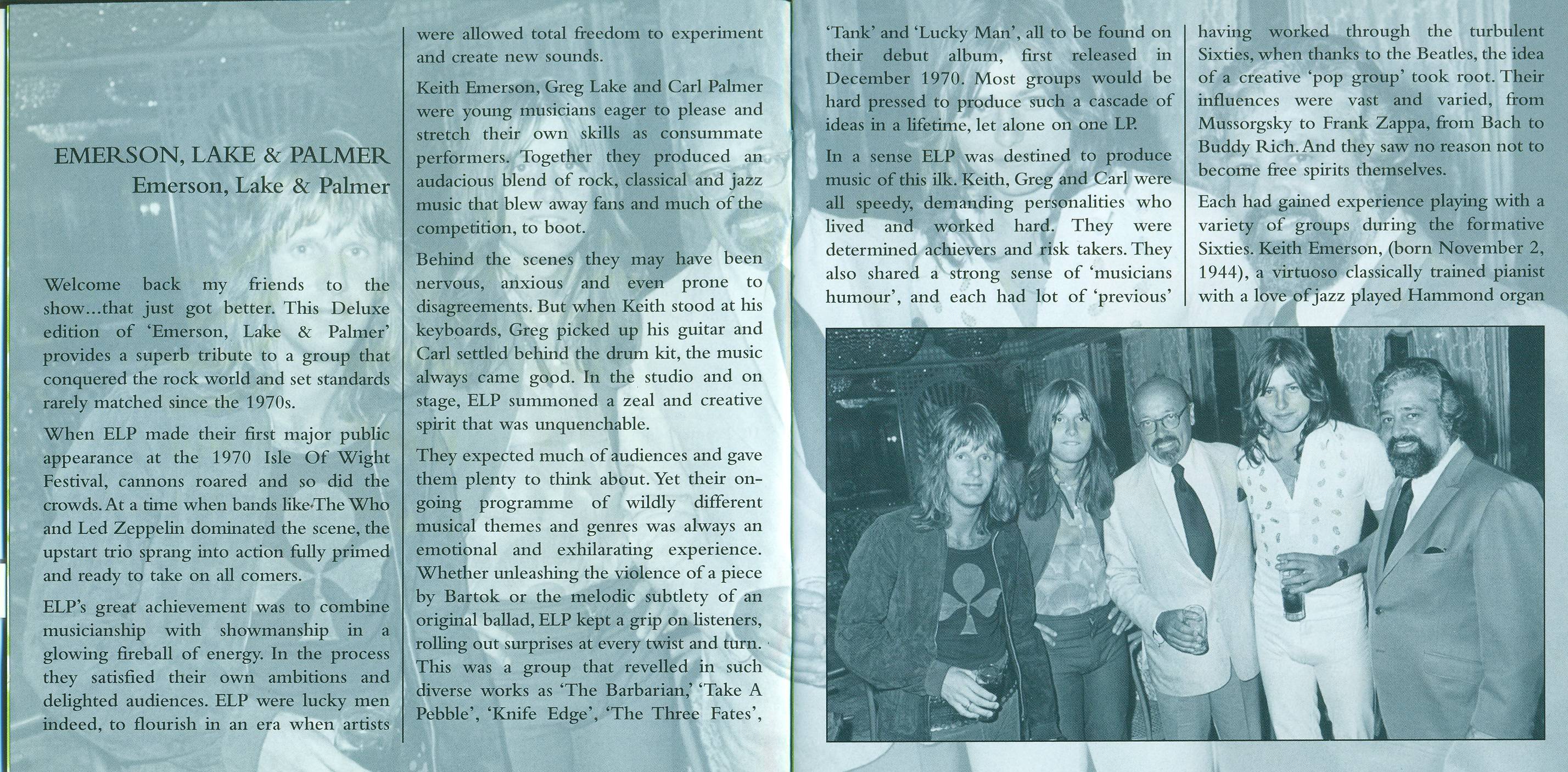 Emerson, Lake and Palmer Emerson, Lake and Palmer 2cd : Booklet 3